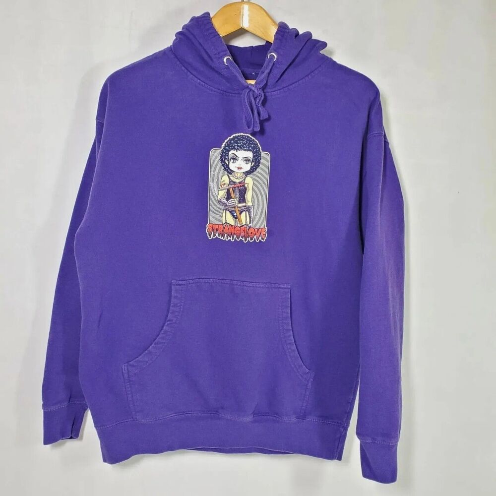 Strangelove Purple Hoodie Sz L The Doctor Skateboard Grunge Rare Boss Pullover